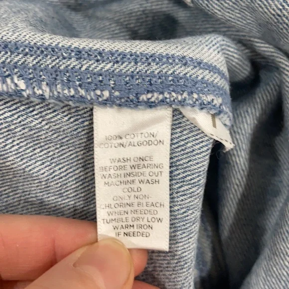 Loft mini asymmetric Jean fringed skirt - Picture 4 of 4